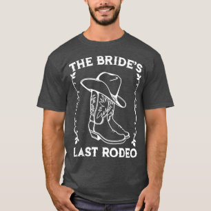 Brides Last Rodeo Bridal Bachelorette Party Vintag T-Shirt