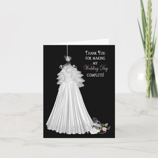 BRIDE'S MATCHING THANK YOU CARDS - WEDDING (Front)