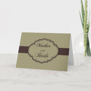 Bride's Mother Brown Polka Dot Card