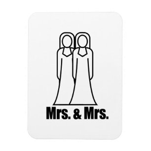 BRIDES MRS. AND MRS. -.png Magnet