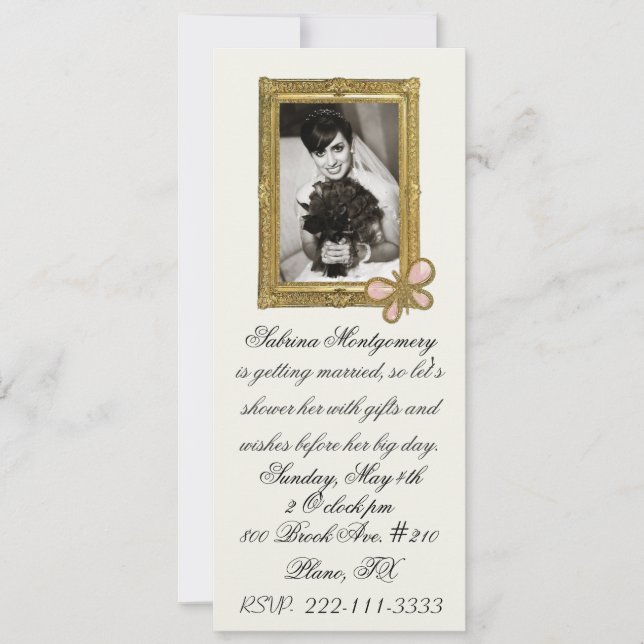 Bride's Portrait Bridal Shower Invitation (Front)