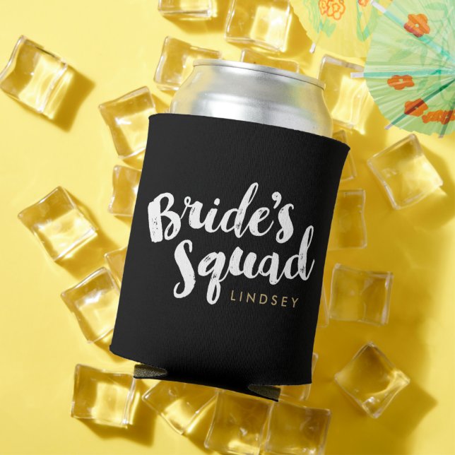 Bride's Squad Personalised Bridal Party Gifts Can Cooler (In Situ Summer)
