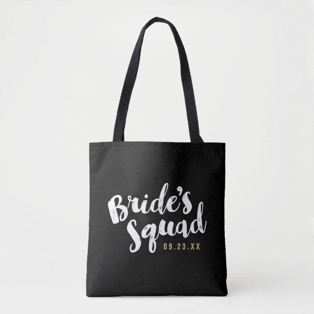 Bride's Squad Personalised Bridal Party Totes (Front)