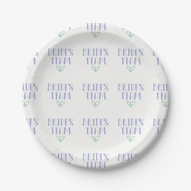 Bride's Team Paper Plate (Front)