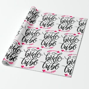 Brides Tribe, Bridesmaid Bridal Party Matron Honou Wrapping Paper