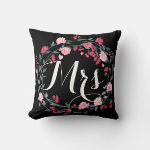 Brides Vintage Floral Garland Wreath Cushion