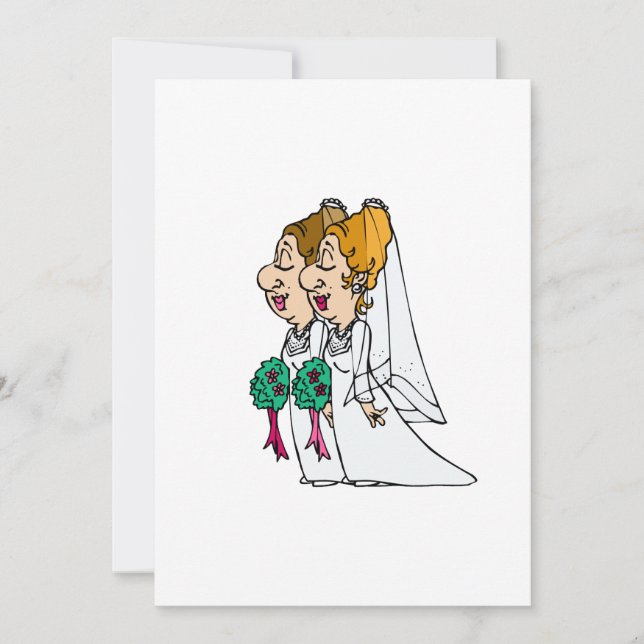 Brides walking down the Aisle Invitation (Front)