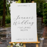 Bride's Wedding Featuring The Groom Funny Ceremony Faux Canvas Print<br><div class="desc">This funny yet elegant alternative to a welcome to our wedding sign is one of the newest trends for 2024 ceremonies,  and perfect if the Bride has been doing the bulk of the wedding planning!
Customize all of the wording.</div>
