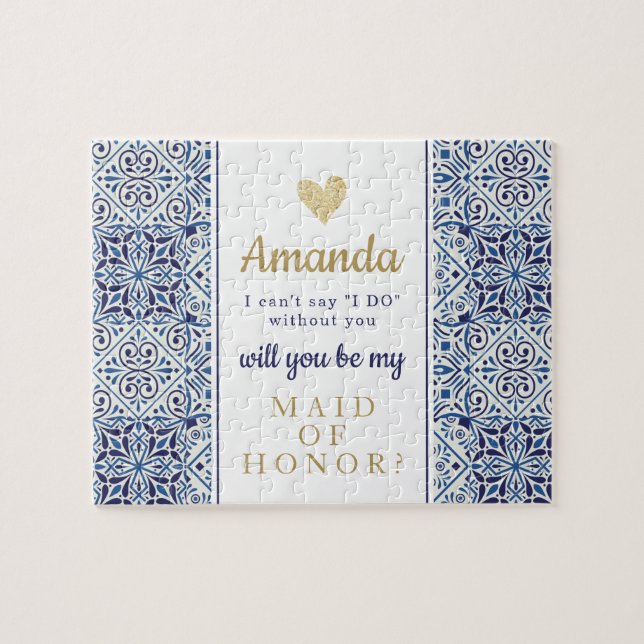 Bridesmai or Maid of Honour proposal puzzle (Horizontal)