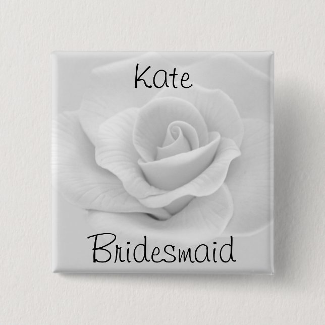Bridesmaid 15 Cm Square Badge (Front)