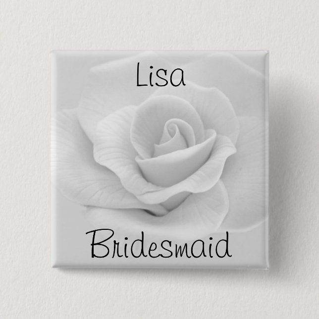 Bridesmaid 15 Cm Square Badge (Front)