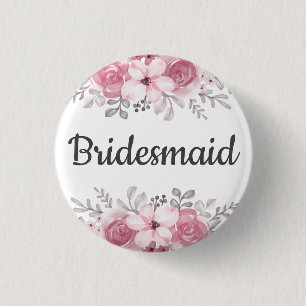 Bridesmaid 3 cm round badge