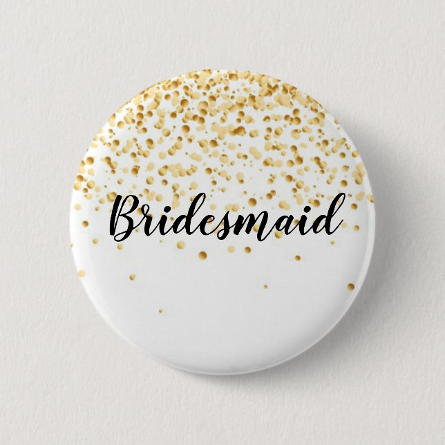 Bridesmaid 6 Cm Round Badge (Front)