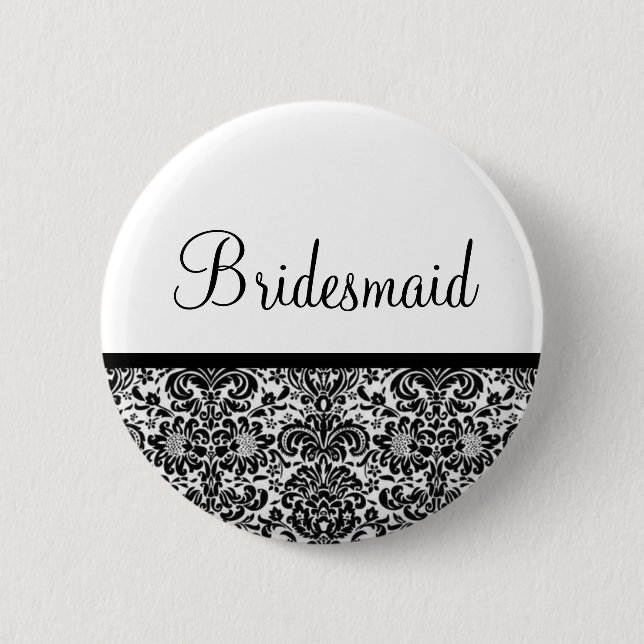 Bridesmaid 6 Cm Round Badge (Front)