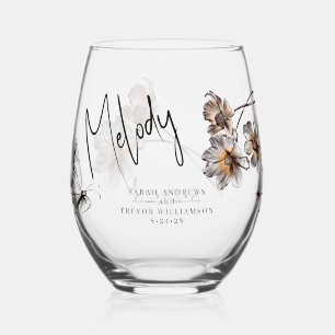 Bridesmaid Add Name Stemless Wine Glass