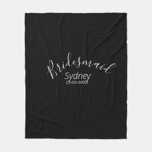 Bridesmaid bachelorette party add name modern fleece blanket