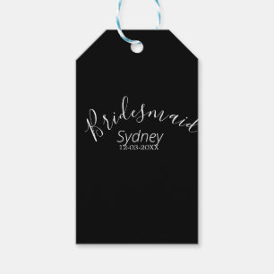 Bridesmaid bachelorette party add name modern  gift tags