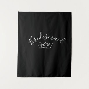 Bridesmaid bachelorette party add name modern  tapestry