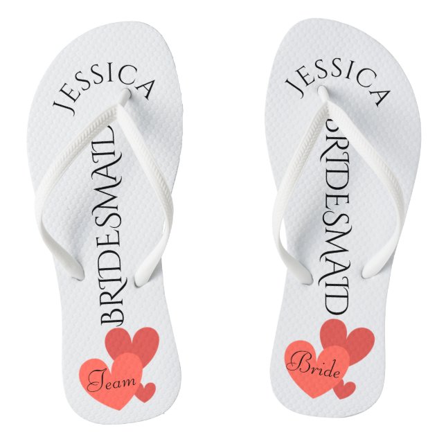 Bridesmaid Beach Wedding | Team Bride Jandals (Footbed)