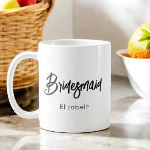 Bridesmaid Black White Mug