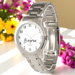 Bridesmaid Black White Wedding Favour Gift<br><div class="desc">Bridesmaid Black White Watch. More products with this design are in the collection below.</div>