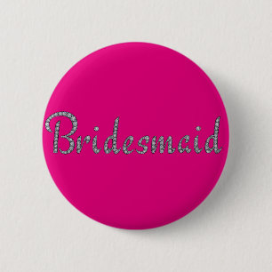 Bridesmaid bling button