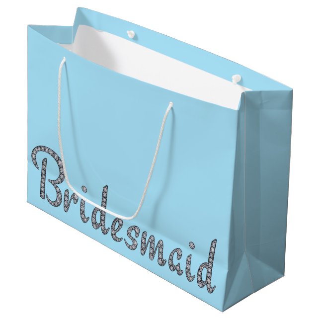 Bridesmaid bling gift bag (Front Angled)
