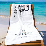 Bridesmaid Boho Floral Letter Bachelorette Weekend Beach Towel<br><div class="desc">Bridesmaid beach towel to personalise for your bridesmaids to take on your bachelorette weekend or a thoughtful welcome gift for your destination wedding. Bridesmaid is lettered with neutral boho floral letters and handwritten script. You can also add the name of the bride and groom and their wedding date, which frames...</div>