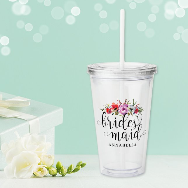Bridesmaid Bouquet Acrylic Tumbler (Creator Uploaded)