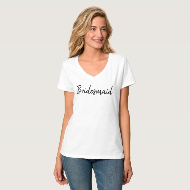 Bridesmaid Bridal Party Bachelorette Hen Night T-Shirt (Front Full)