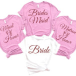 Bridesmaid Bridal Party Bachelorette Maid of honou T-Shirt<br><div class="desc">bridesmaid shirts,  mauve bridesmaid proposal t-shirt,  bridal party tee,  maid of honour shirt,  bachelorette party shirts, </div>