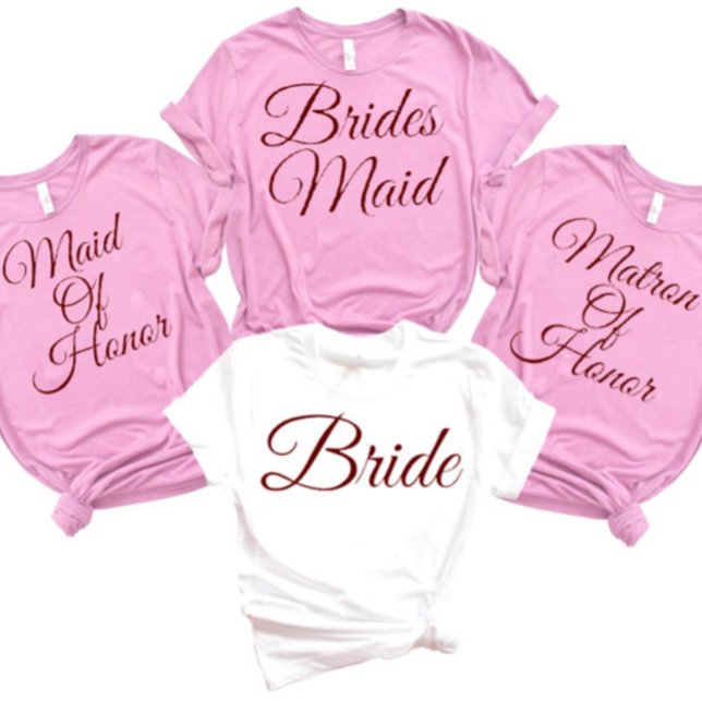 Bridesmaid Bridal Party Bachelorette Maid of honou T-Shirt (Creator Uploaded)
