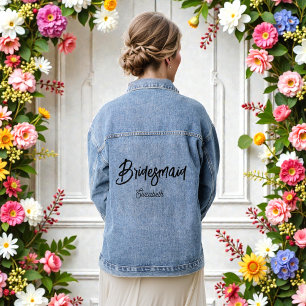 Bridesmaid Bridal Shower Wedding Denim Jacket