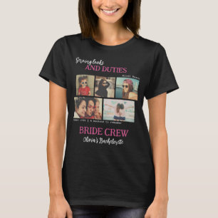 Bridesmaid Bride Bestie Photo Collage Bachelorette T-Shirt
