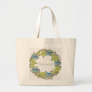 Bridesmaid Bride Mother Groom Flower Girl Large Tote Bag