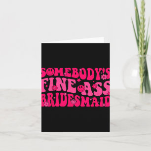 Bridesmaid Bride Squad Bridal Shower Groovy Bachel Card