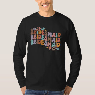 Bridesmaid Bride Squad Bridal Shower Groovy Bachel T-Shirt
