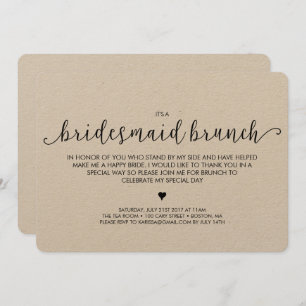 Bridesmaid Brunch Invitation - Kraft