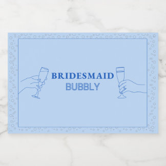Bridesmaid Bubbly Mini Sparkling Wine Lab Label