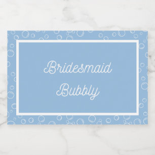 Bridesmaid Bubbly Mini Sparkling Wine Label