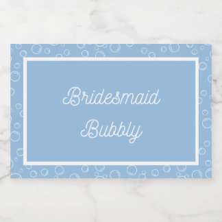 Bridesmaid Bubbly Mini Sparkling Wine Label