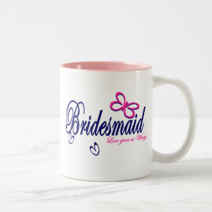 Bridesmaid/ Butterfly theme Two-Tone Coffee Mug