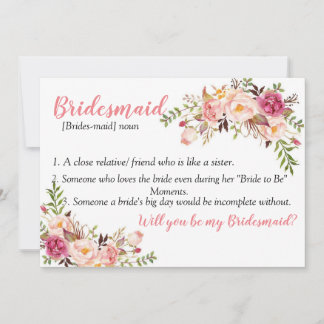 Bridesmaid Card