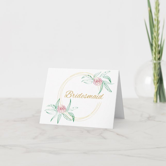 Bridesmaid Card (Front)