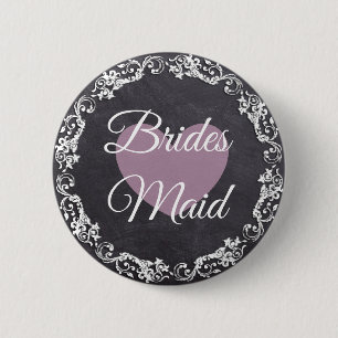 Bridesmaid Chalkboard Style Bachelorette Party 6 Cm Round Badge