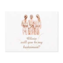 Bridesmaid champagne silhouette Proposal 