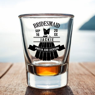 Bridesmaid Custom Dress Wedding Favor Shot Glass