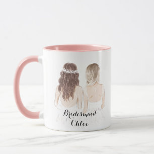 bridesmaid custom mug