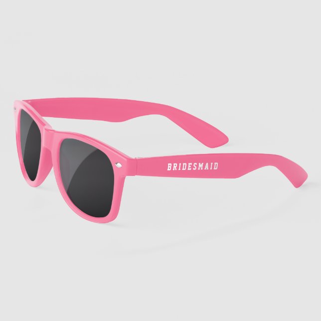 Bridesmaid Custom Name Wedding Party Sunglasses (Left)