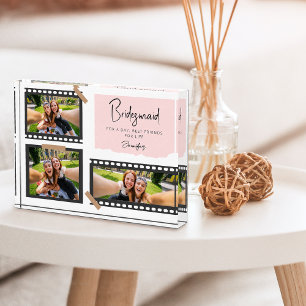 Bridesmaid Custom Photo Collage Bachelorette Block